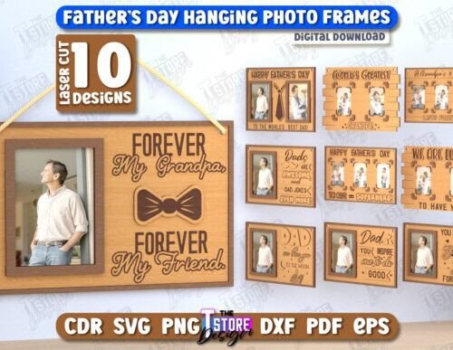 Paquete De Marcos Colgantes Para El Dia Del Padre Creativo Digital